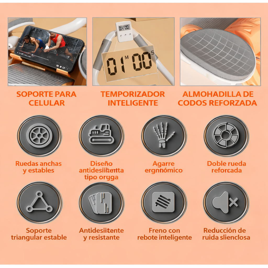 Rodillo Abdominal Multifuncional